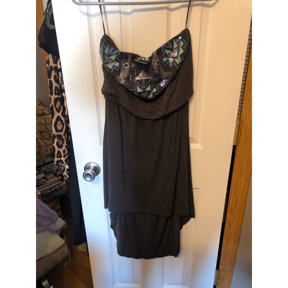 Express High-Low Grey Dress
